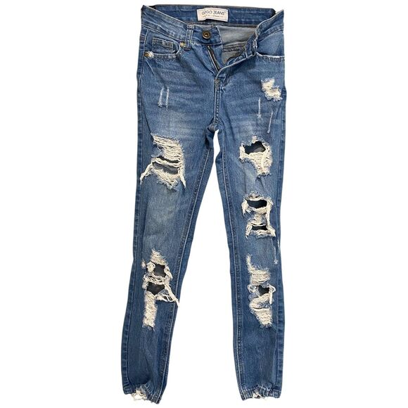 gogo Denim - Gogo Jeans High Rise Dream Fit Distressed Skinny Juniors /Women’s 00/23 Denim